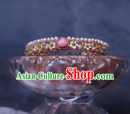 China Traditional Yellow Shell Osmanthus Bracelet Accessories Handmade Pearls Wristlet Jewelry