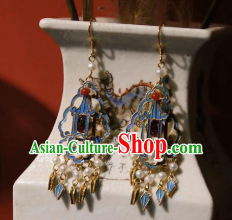 Handmade Chinese Cheongsam Ear Accessories Traditional Culture Jewelry Pearls Tassel Earrings