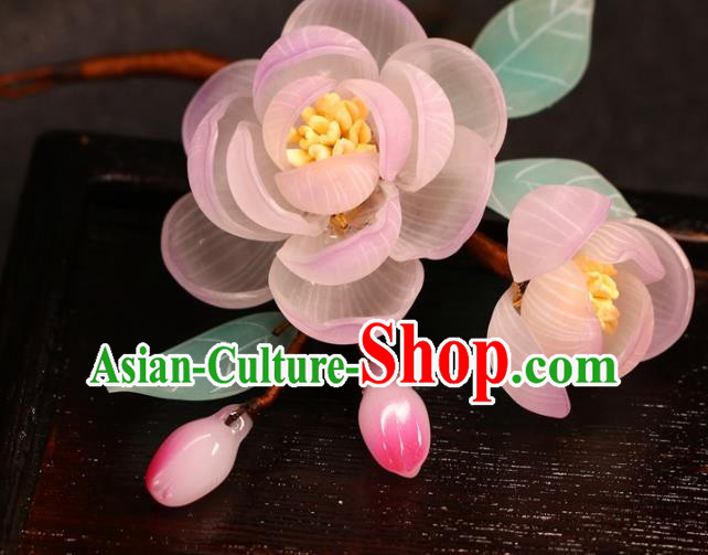 China Traditional Hanfu Hair Stick Hair Accessories Classical Peach Flower Hairpin