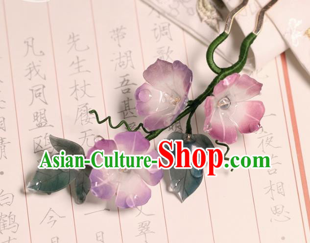 China Hanfu Petunia Hair Stick Classical Hair Accessories Traditional Ming Dynasty Princess Hairpin