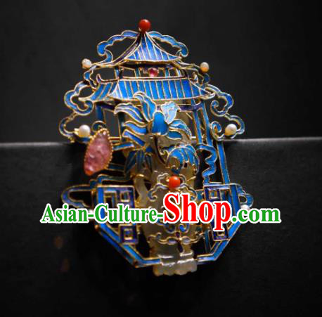 China Handmade Brooch Traditional Cheongsam Cloisonne Breastpin Jewelry Jade Accessories