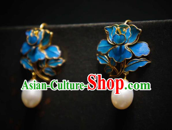 Handmade Chinese Cheongsam Ear Accessories Traditional Culture Jewelry Qing Dynasty Court Earrings