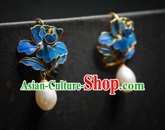 Handmade Chinese Cheongsam Ear Accessories Traditional Culture Jewelry Qing Dynasty Court Earrings