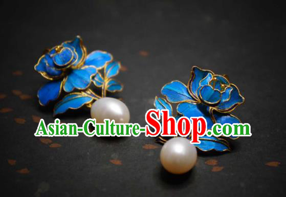 Handmade Chinese Cheongsam Ear Accessories Traditional Culture Jewelry Qing Dynasty Court Earrings