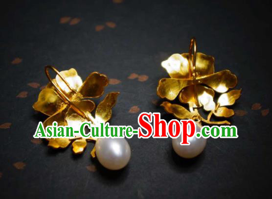 Handmade Chinese Cheongsam Ear Accessories Traditional Culture Jewelry Qing Dynasty Court Earrings