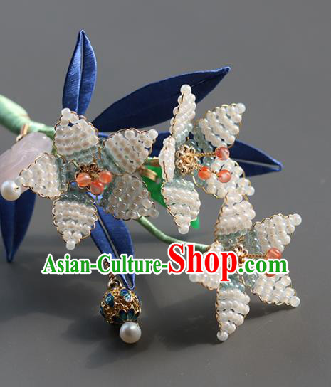 China Traditional Qing Dynasty Court Hairpin Classical Lily Flowers Hair Stick Hair Accessories