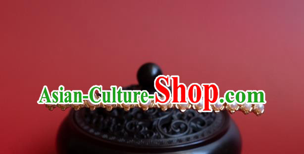 China Classical Hanfu Hair Stick Traditional Ming Dynasty Princess Pearls Hairpin