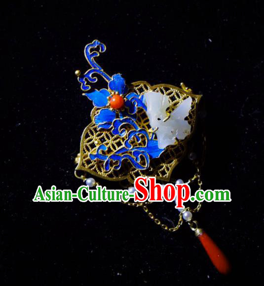 China Handmade Cloisonne Brooch Accessories Traditional Qing Dynasty Agate Breastpin Jewelry