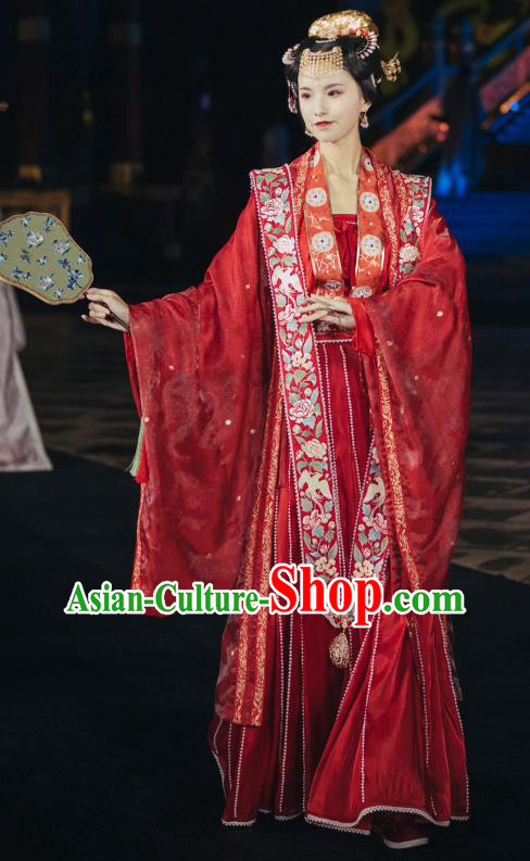China Traditional Wedding Hanfu Apparels Song Dynasty Historical Costumes Ancient Court Beauty Embroidered Clothing