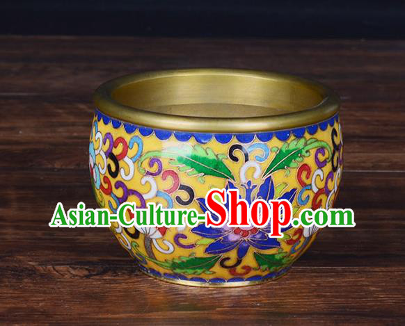 China Traditional Cloisonne Ornament Handmade Brass Cup