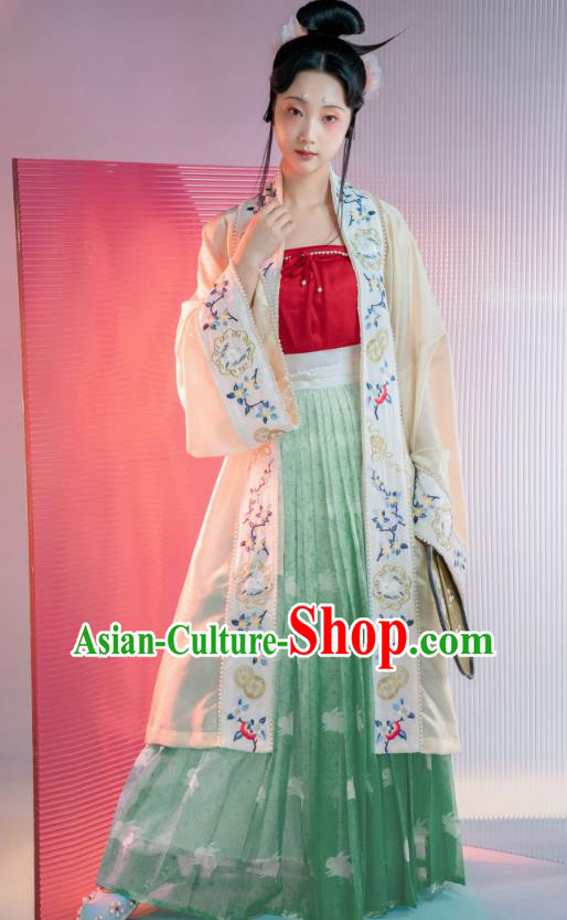 China Ancient Court Princess Historical Costumes Traditional Song Dynasty Young Beauty Apparels Clothing Full Set