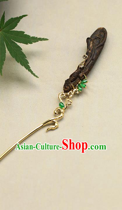 China Handmade Eaglewood Hairpin Traditional Cheongsam Mangnolia Hair Stick