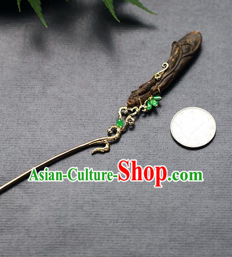 China Handmade Eaglewood Hairpin Traditional Cheongsam Mangnolia Hair Stick