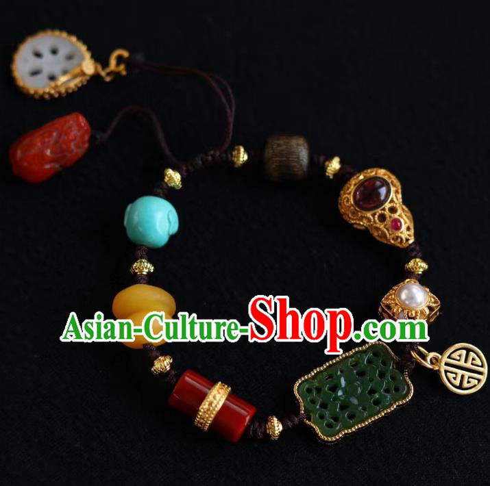 Chinese Traditional Bracelet Accessories Handmade Gems Wristlet Accessories