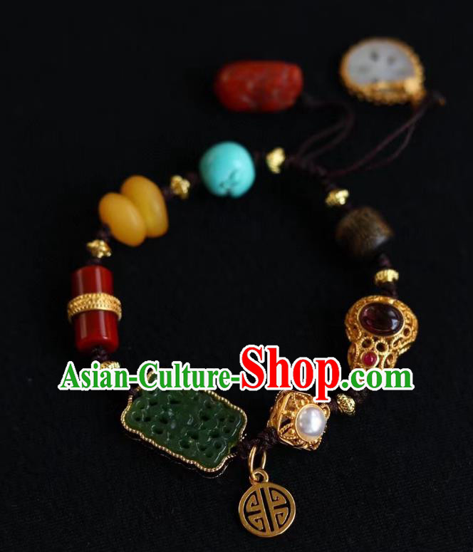 Chinese Traditional Bracelet Accessories Handmade Gems Wristlet Accessories