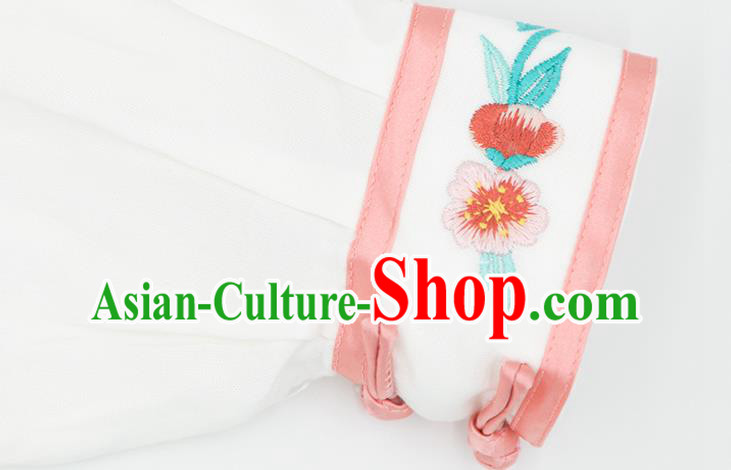 China Kung Fu Costume Tai Chi Clothing Printing White Flax Uniforms