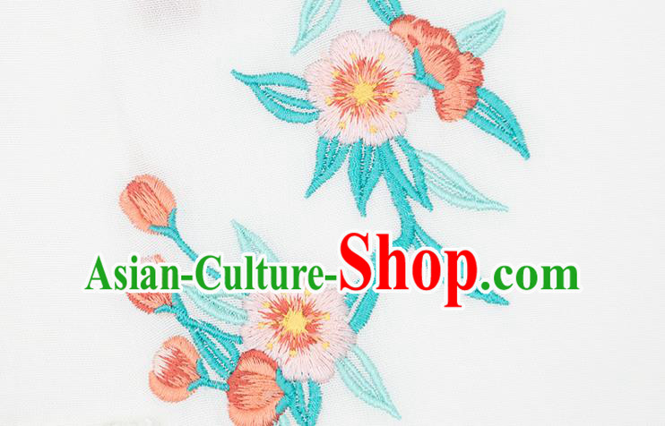 China Kung Fu Costume Tai Chi Clothing Printing White Flax Uniforms
