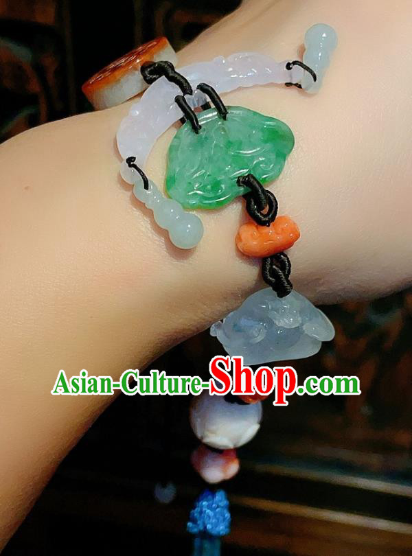 Handmade Chinese National Jade Brooch Accessories Traditional Culture Jewelry Cheongsam Pendant