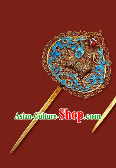 China Traditional Ancient Qing Dynasty Imperial Consort Hair Stick Handmade Gems Hairpin