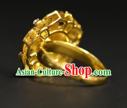 Handmade Chinese Wedding Ring Accessories Traditional Ancient Bride Pearl Circlet Jewelry