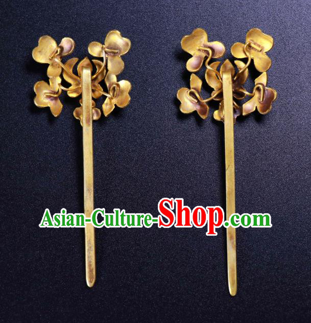 China Ancient Qing Dynasty Empress Hairpin Traditional Handmade Enamel Blue Hair Stick