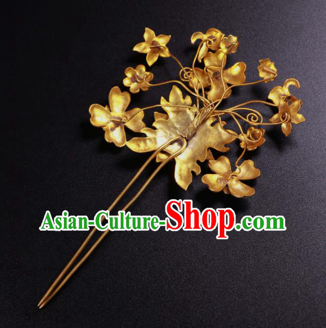 China Ancient Qing Dynasty Imperial Empress Cloisonne Hairpin Handmade Gems Hair Stick