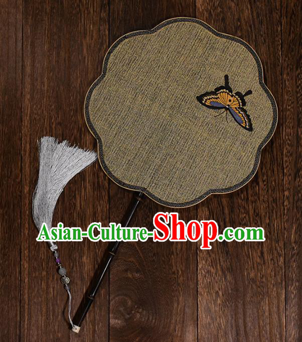 Handmade Chinese Silk Fan Traditional Hanfu Fan Ancient Song Dynasty Princess Butterfly Palace Fan