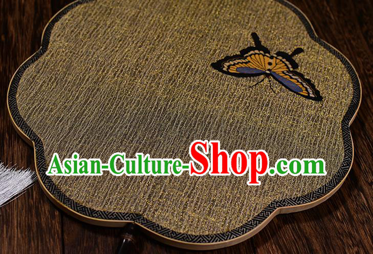 Handmade Chinese Silk Fan Traditional Hanfu Fan Ancient Song Dynasty Princess Butterfly Palace Fan