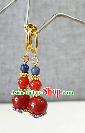 Chinese Qing Dynasty Empress Ear Accessories Ancient Imperial Consort Ru Yi Earrings