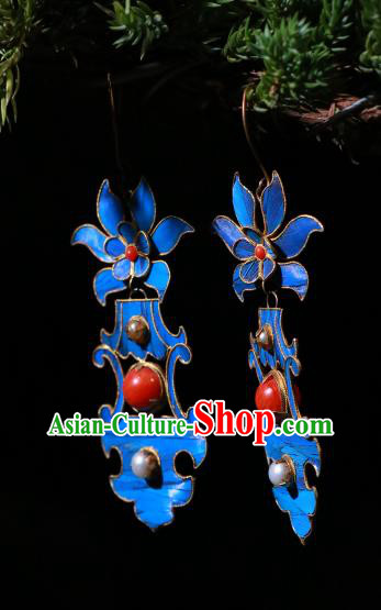 Chinese Ancient Qing Dynasty Ear Accessories Classical Cheongsam Pearls Earrings Jewelry