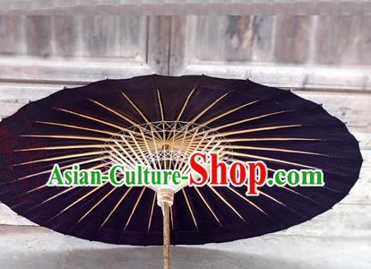 Traditional China Deep Purple Oil Paper Umbrella Handmade Umbrellas Artware Classical Dance Umbrella