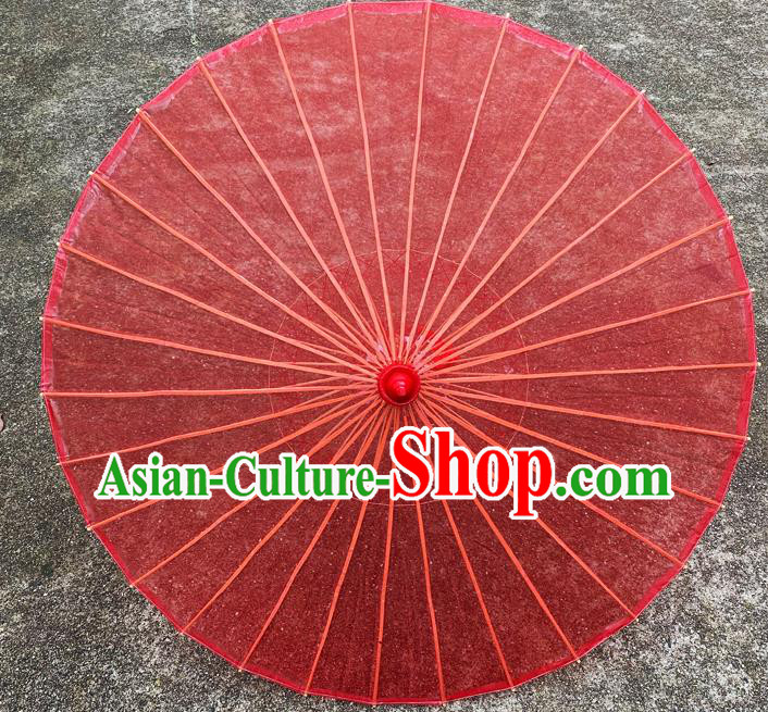 Chinese Wedding Parasol Traditional Hanfu Red Silk Umbrella Classical Dance Umbrella