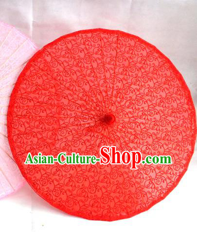 Chinese Red Lace Umbrellas Traditional Hanfu Umbrella Wedding Umbrella Classical Dance Umbrella