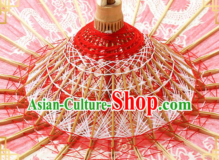 Traditional China Wedding Red Oil Paper Umbrella Handmade Umbrellas Artware Bride Paper Umbrella