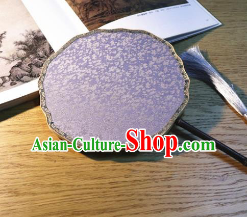 Handmade China Classical Dance Lilac Silk Fan Ancient Princess Palace Fan Traditional Court Fan