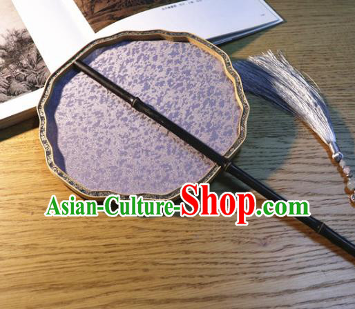 Handmade China Classical Dance Lilac Silk Fan Ancient Princess Palace Fan Traditional Court Fan
