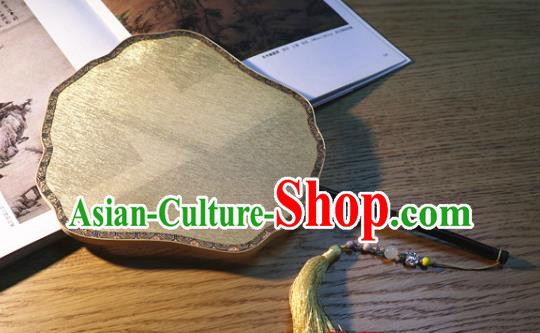 Handmade China Traditional Song Dynasty Beige Silk Fan Ancient Princess Fan Classical Dance Palace Fan