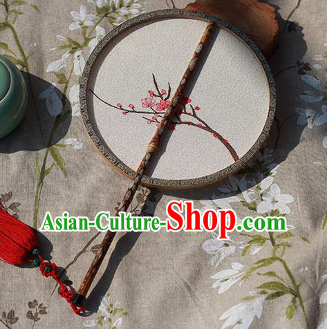 China Handmade Circular Fan Classical Palace Fan Traditional Hanfu Silk Fan