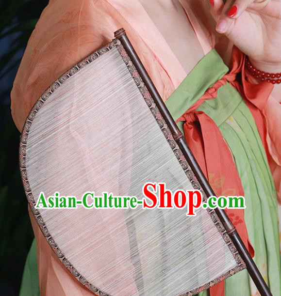 China Handmade Silk Classical Palace Fan Traditional Jin Dynasty Court Hanfu Fan