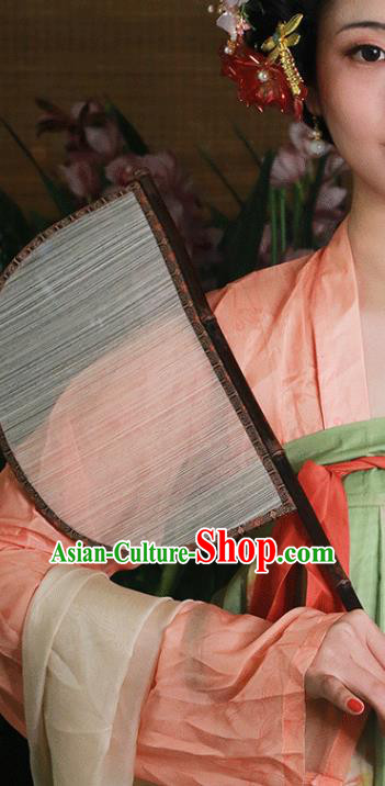 China Handmade Silk Classical Palace Fan Traditional Jin Dynasty Court Hanfu Fan