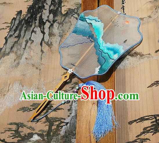 China Traditional Hanfu Fan Handmade Silk Fans Palace Fan Embroidered Fan