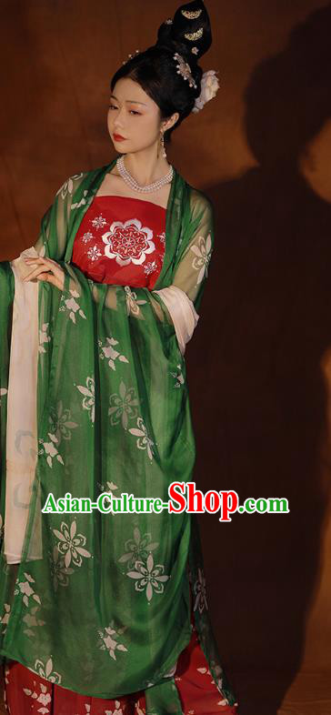 China Ancient Palace Beauty Hanfu Clothing Traditional Tang Dynasty Princess Gao Yang Historical Costumes Full Set