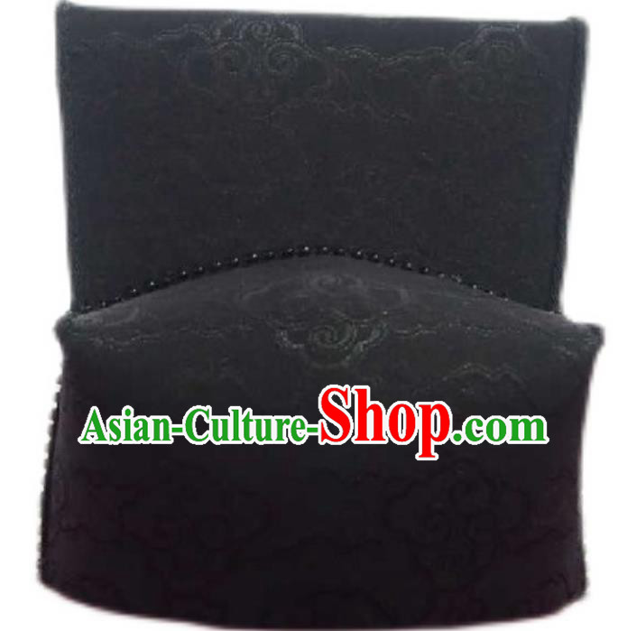 Chinese Handmade Song Dynasty Emperor Black Hat Traditional Hanfu Ancient Official Headwear