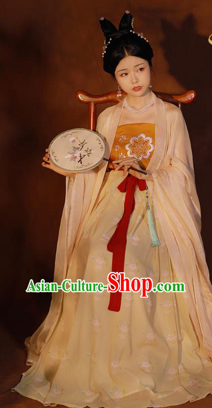 Traditional China Tang Dynasty Princess Chang Le Historical Costume Ancient Court Woman Hanfu Dress Clothing