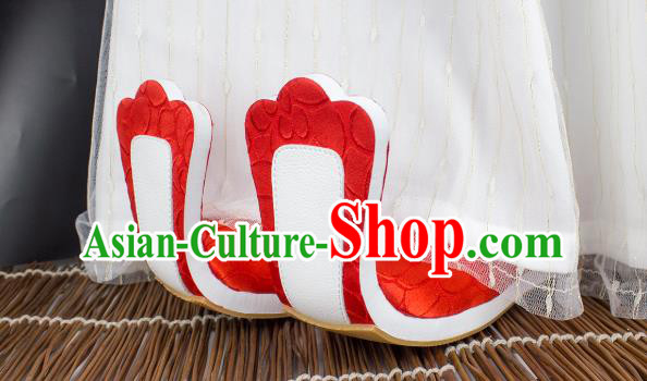 China Handmade Wedding Shoes Classical Red Brocade Shoes Traditional Tang Dynasty Princess Shoes
