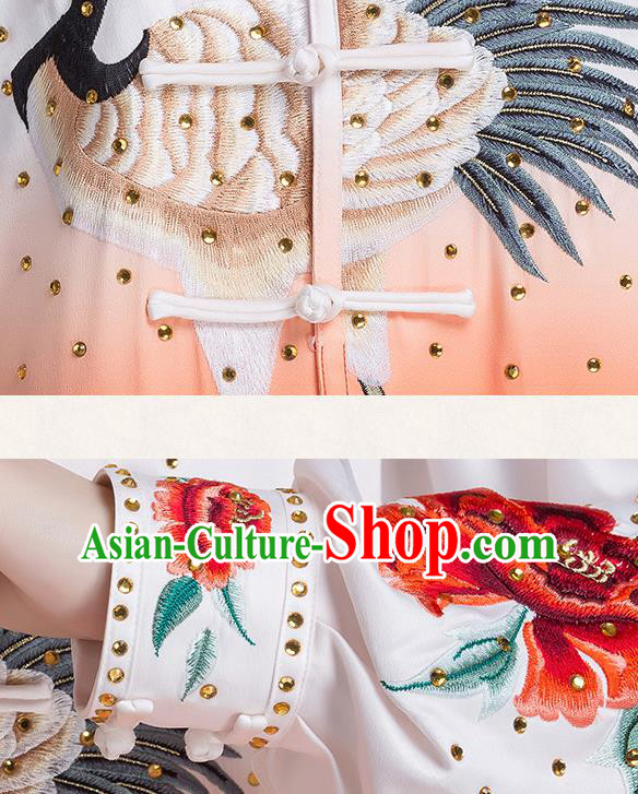 China Woman Kung Fu Tai Chi Clothing Traditional Martial Arts Embroidered Peony Uniforms