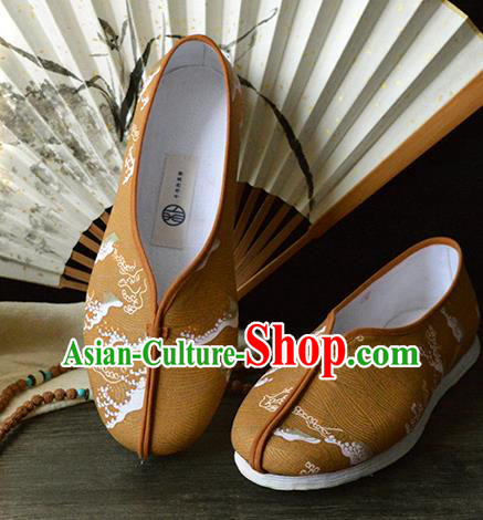 China Beijing Kung Fu Shoes Tai Chi Shoes Handmade Ginger Cloth Shoes for Men