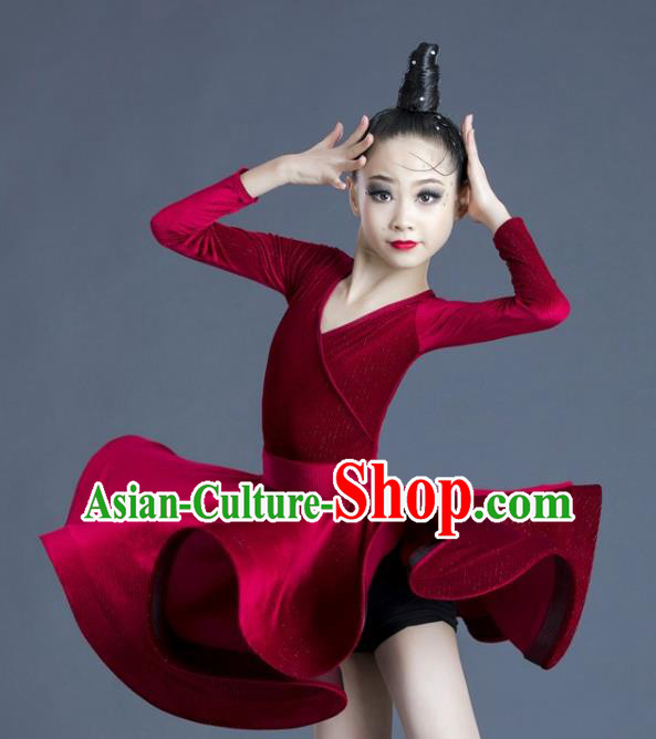 Professional Dance Costume Top Modern Dance Clothing Children Latin Dance Dress