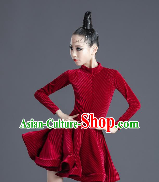 Professional Children Latin Dance Dress Modern Dance Competition Costume Ballroom Dance Clothing
