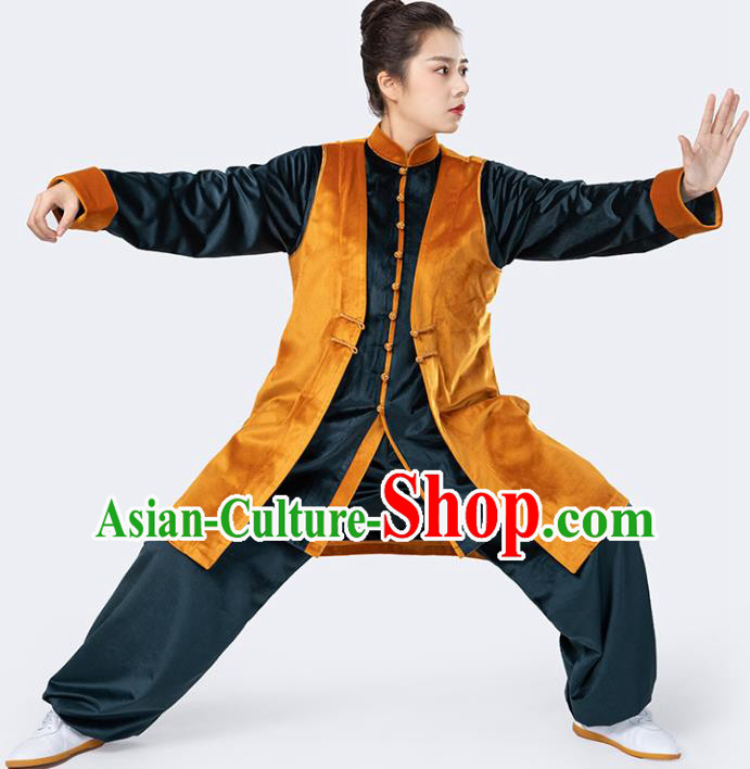 China Winter Woman Kong Fu Training Uniforms Traditional Martial Arts Competition Costumes